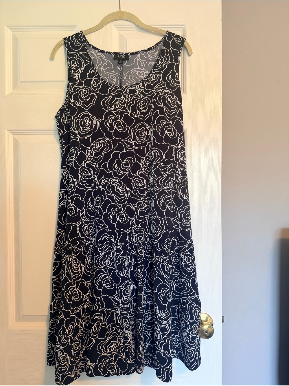 Mossimo Supply Co. Black Floral Sleeveless A-Line Dress